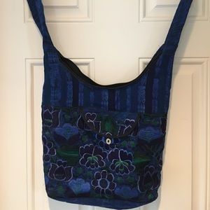 Adorable blue boho crossbody